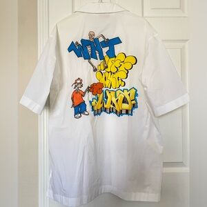 Off-White Graffiti Button Up Shirt Size XL